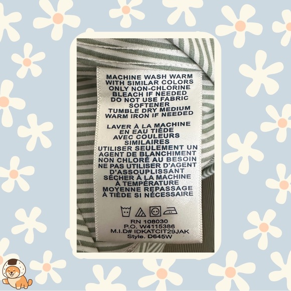 Baylor Embroidered Devon & Jones Ladies Crown Woven Banker Stripe Shirt, Sz Med - Picture 11 of 12